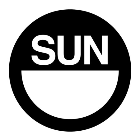 Nevs Dissolvable DaySpots - Sunday 1" circle White w/Black DDOT-SU1